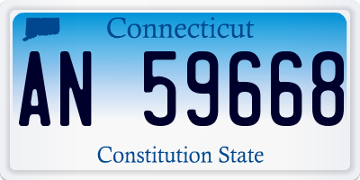CT license plate AN59668