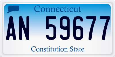CT license plate AN59677
