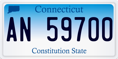 CT license plate AN59700