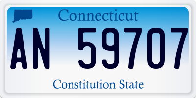 CT license plate AN59707