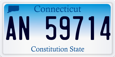 CT license plate AN59714