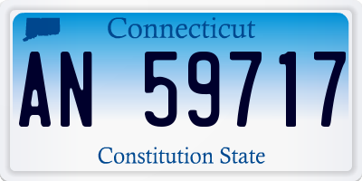 CT license plate AN59717