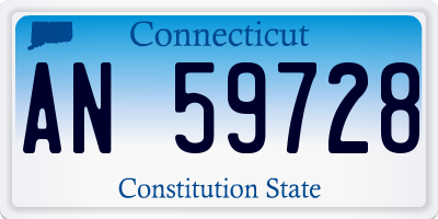 CT license plate AN59728