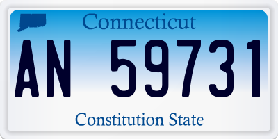 CT license plate AN59731