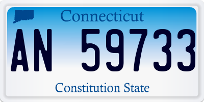 CT license plate AN59733