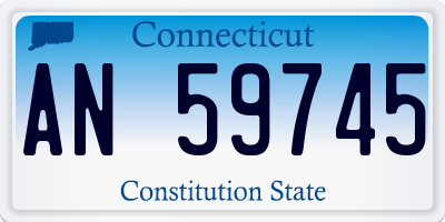 CT license plate AN59745