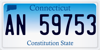 CT license plate AN59753