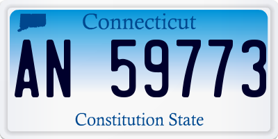 CT license plate AN59773