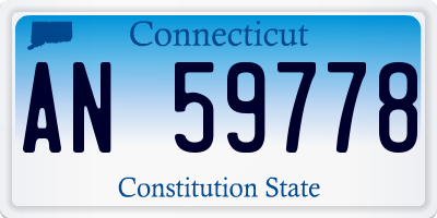 CT license plate AN59778