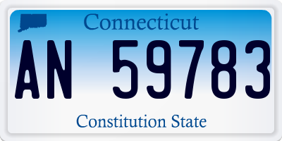 CT license plate AN59783