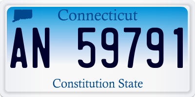 CT license plate AN59791
