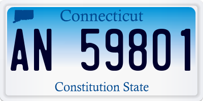 CT license plate AN59801