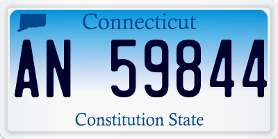 CT license plate AN59844