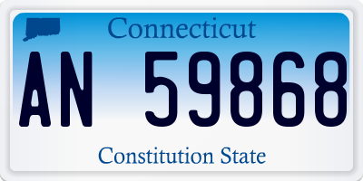 CT license plate AN59868