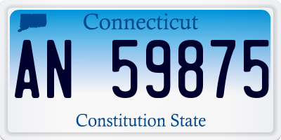 CT license plate AN59875