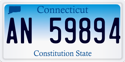 CT license plate AN59894