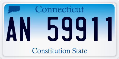 CT license plate AN59911