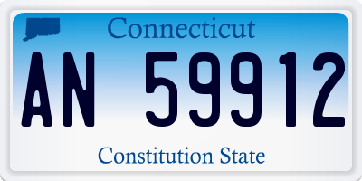 CT license plate AN59912