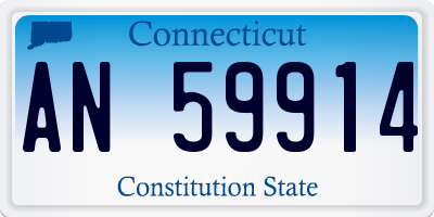 CT license plate AN59914