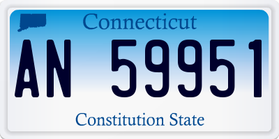 CT license plate AN59951