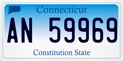 CT license plate AN59969