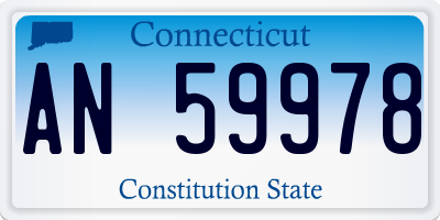 CT license plate AN59978