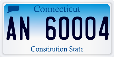 CT license plate AN60004