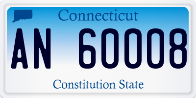 CT license plate AN60008