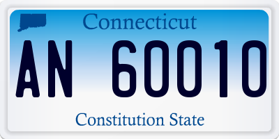 CT license plate AN60010