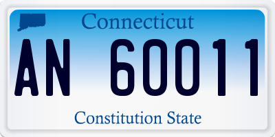 CT license plate AN60011
