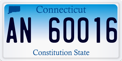 CT license plate AN60016