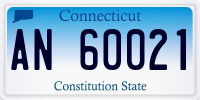 CT license plate AN60021