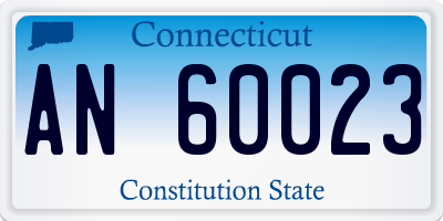 CT license plate AN60023