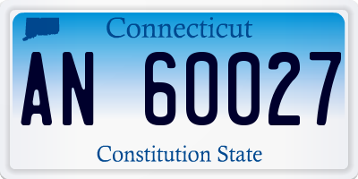 CT license plate AN60027