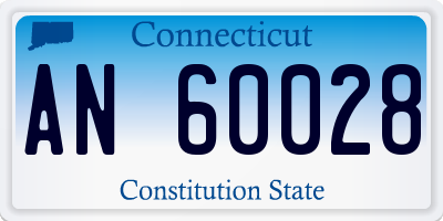 CT license plate AN60028