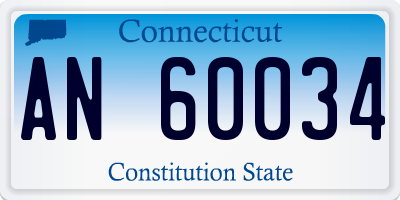 CT license plate AN60034