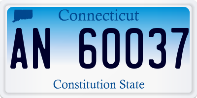CT license plate AN60037