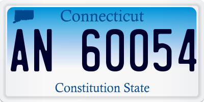 CT license plate AN60054