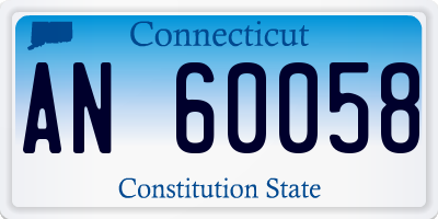 CT license plate AN60058