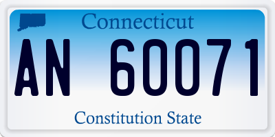 CT license plate AN60071