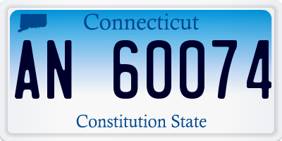 CT license plate AN60074