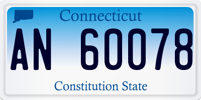 CT license plate AN60078