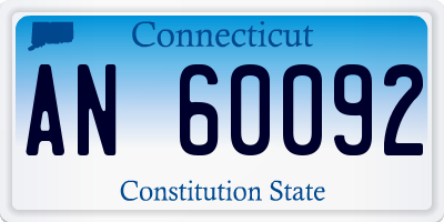 CT license plate AN60092
