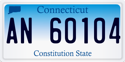 CT license plate AN60104