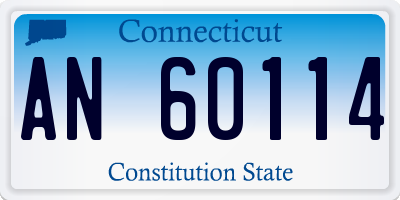 CT license plate AN60114
