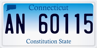 CT license plate AN60115
