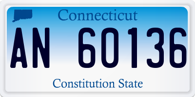 CT license plate AN60136