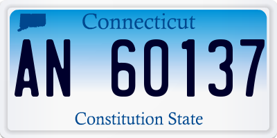 CT license plate AN60137