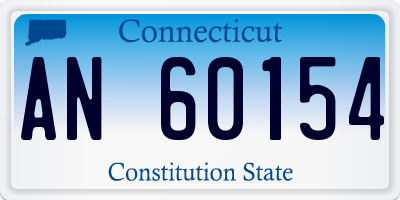 CT license plate AN60154