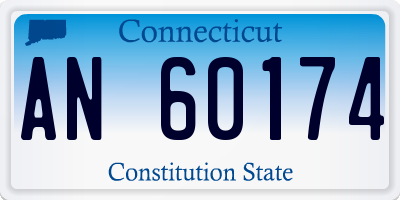 CT license plate AN60174